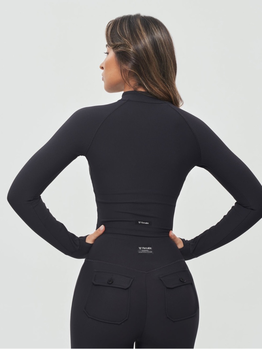 Firm Abs Ribbed Cropped Jacket - Picture 2 of 8